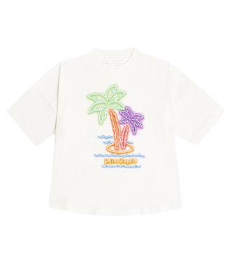 Printed cotton jersey T-shirt | Palm Angels Kids