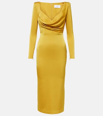 Robe midi en crêpe de satin | Alex Perry