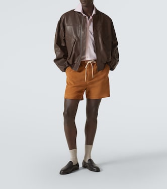 【美品】AURALEE Goat Suede Shorts size3 Suede shorts in brown - Auralee | Mytheresa