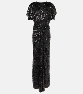 Sequined gathered gown | Victoria Beckham