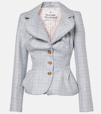 Drunken tartan wool and linen blazer | Vivienne Westwood