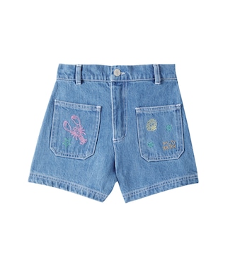 Kostas embroidered denim shorts | The New Society