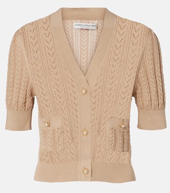 Pointelle cotton and cashmere cardigan | Alessandra Rich