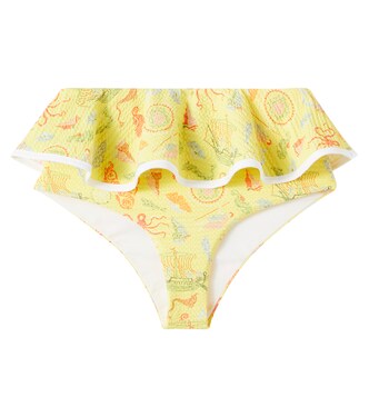 Slip bikini Bumby Aman con stampa e volant | Marysia Bumby