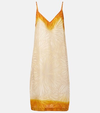 Printed ombré silk slip dress | Dries Van Noten