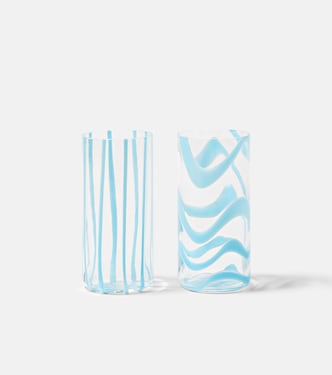 Cyrcus set of 2 glass highball glasses | NasonMoretti