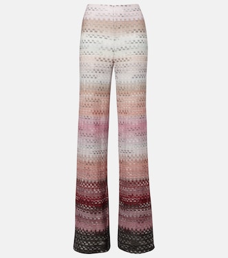 Pantalon flare à taille haute en lamé | Missoni