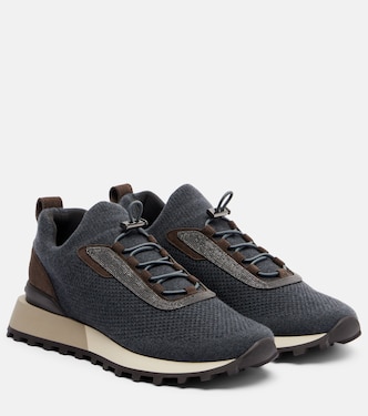 Sneakers Runner mit Veloursleder | Brunello Cucinelli