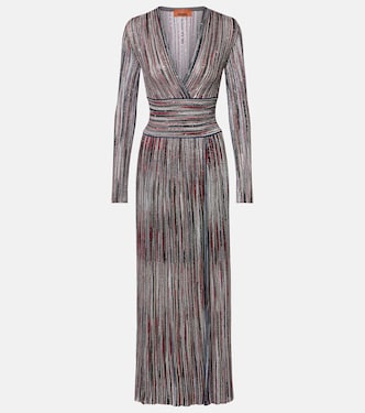 Striped lamé maxi dress | Missoni