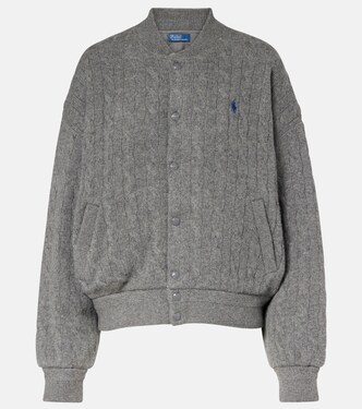 Cable-knit wool and cashmere bomber jacket | Polo Ralph Lauren
