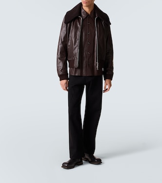 Pharos leather bomber jacket in brown - Our Legacy | Mytheresa