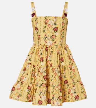 Lima floral cotton minidress | Agua by Agua Bendita