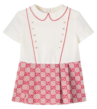 Baby GG Canvas pleated dress | Gucci Kids