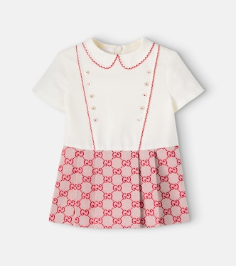 Baby GG Canvas pleated dress | Gucci Kids