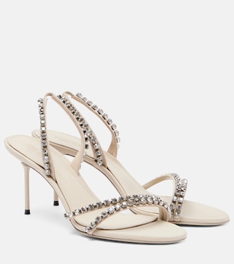 Lidia 70 crystal-embellished mules | Paris Texas