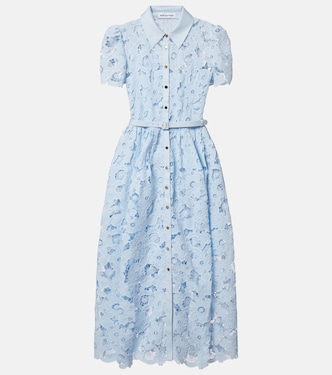 Belted lace shirt dress | Self-Portrait
