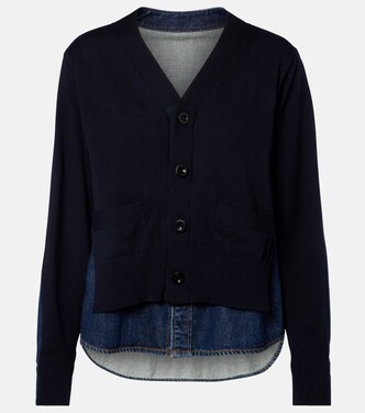 Cotton-blend cardigan | Sacai