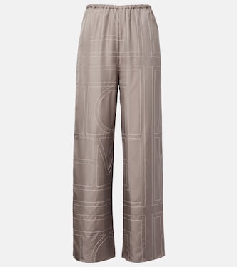 Logo silk twill pajama pants | Toteme