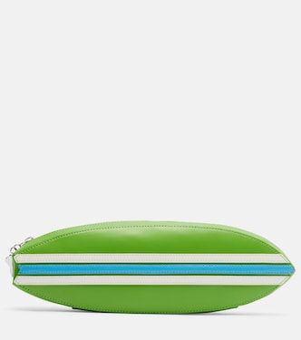 Surfboard striped leather clutch | Staud