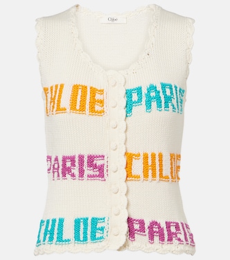 Crocheted cotton top | Chloé