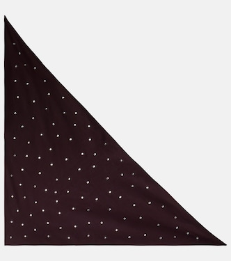 Embellished cotton and silk scarf | Oséree