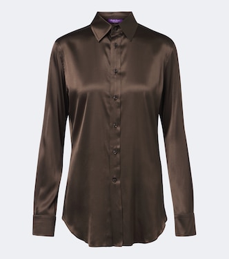 Camisa de satén en mezcla de seda | Ralph Lauren Collection