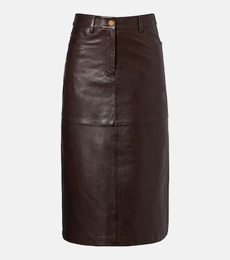Leather midi skirt | 'S Max Mara