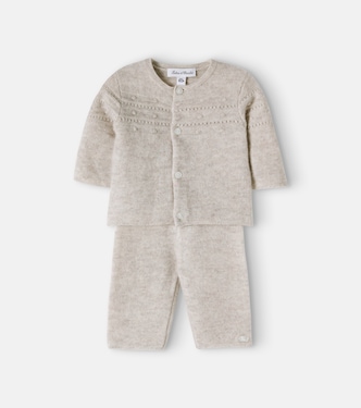 Baby wool and cashmere cardigan and pants set | Tartine et Chocolat