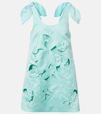 Harper bow-detail embroidered minidress | Leo Lin