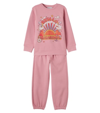 Cotton jersey sweatshirt and sweatpants set | Stella McCartney Kids