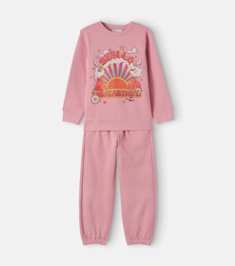 Cotton jersey sweatshirt and sweatpants set | Stella McCartney Kids