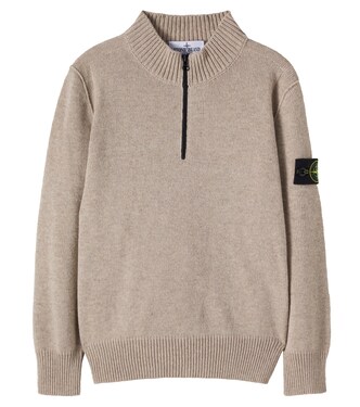 Compass half-zip sweater | Stone Island Junior