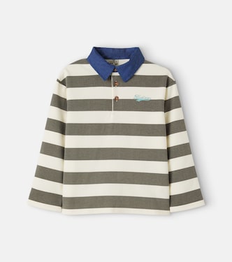 Pesto striped cotton-blend polo sweater | Bonton