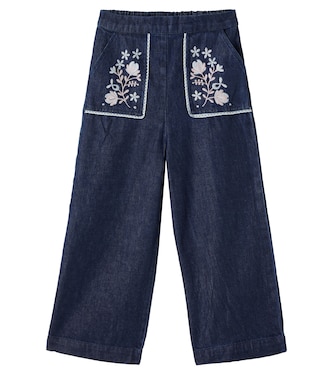 Flofi embroidered denim pants | Louise Misha