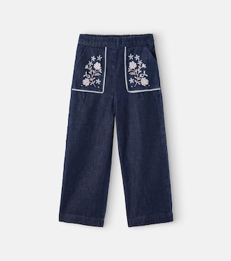 Flofi embroidered denim pants | Louise Misha