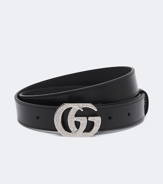 GG Marmont embellished leather belt | Gucci