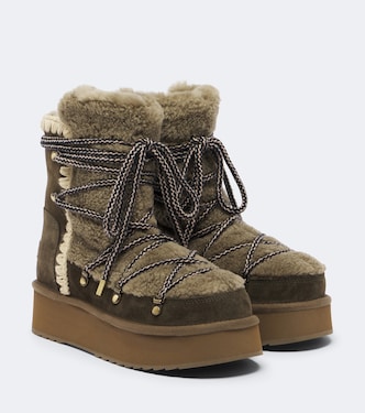 Shearling and suede ankle boots | Mou