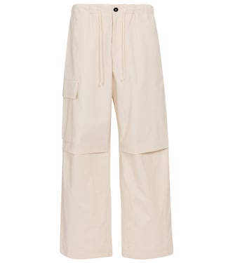 Pantalon cargo ample à taille haute en coton | Jil Sander