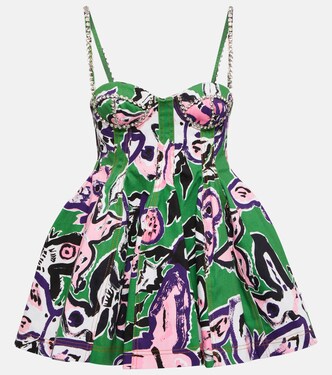 Robe imprimée en jean à ornements | Area