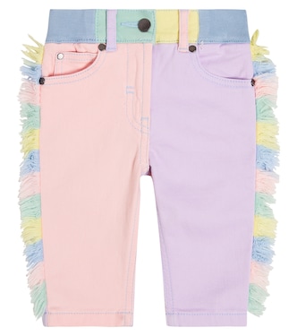 Baby fringed colorblock jeans | Stella McCartney Kids