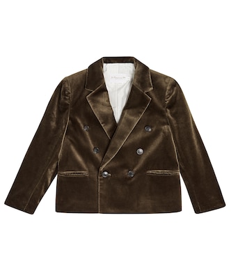Adam double-breasted velvet blazer | Bonpoint