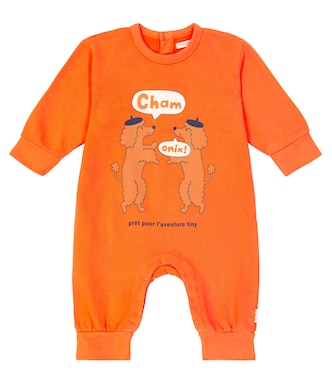 Baby Chamonix Poodles cotton playsuit | Tinycottons