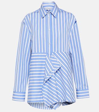 Striped peplum cotton shirt | JW Anderson