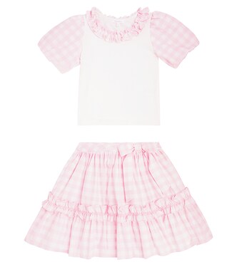 Gingham cotton top and skirt set | Patachou