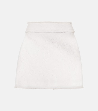 Minifalda de tweed de mezcla de algodón | Dolce&Gabbana