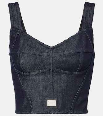 Denim bustier top | Dolce&Gabbana