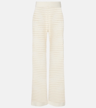 Pantalon droit Lucy à taille mi-haute en crochet | Leset