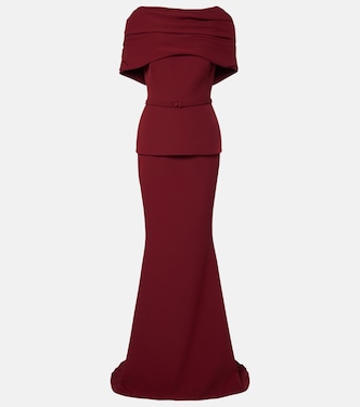 Robe longue Loura en crêpe | Safiyaa