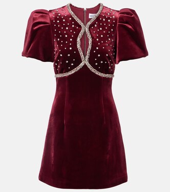 Edwiena embellished velvet minidress | Rebecca Vallance