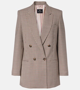 Blazer en laine mélangée à carreaux | Etro
